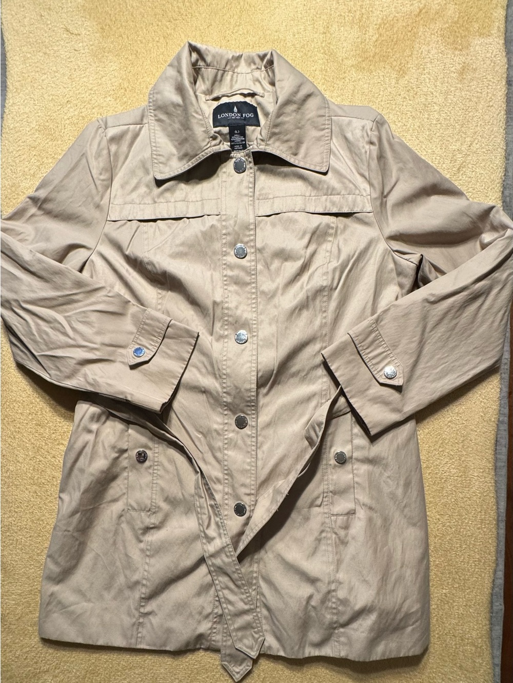 London Fog Beige Lightweight Trench Coat